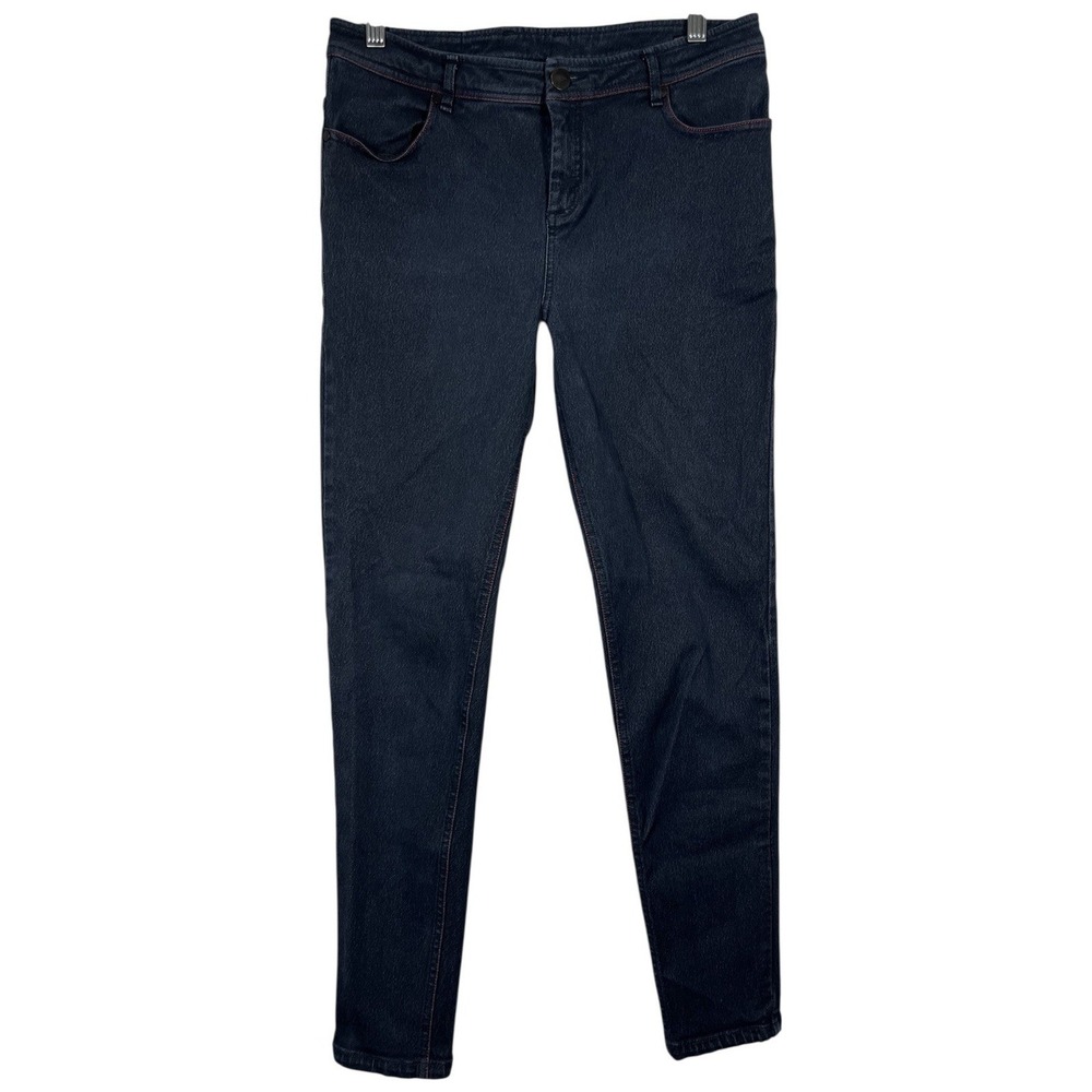 RAPHA Sz 32x29 Women's Cycling Jeans Dark Blue Mid Rise‎ Stretch Denim Bike